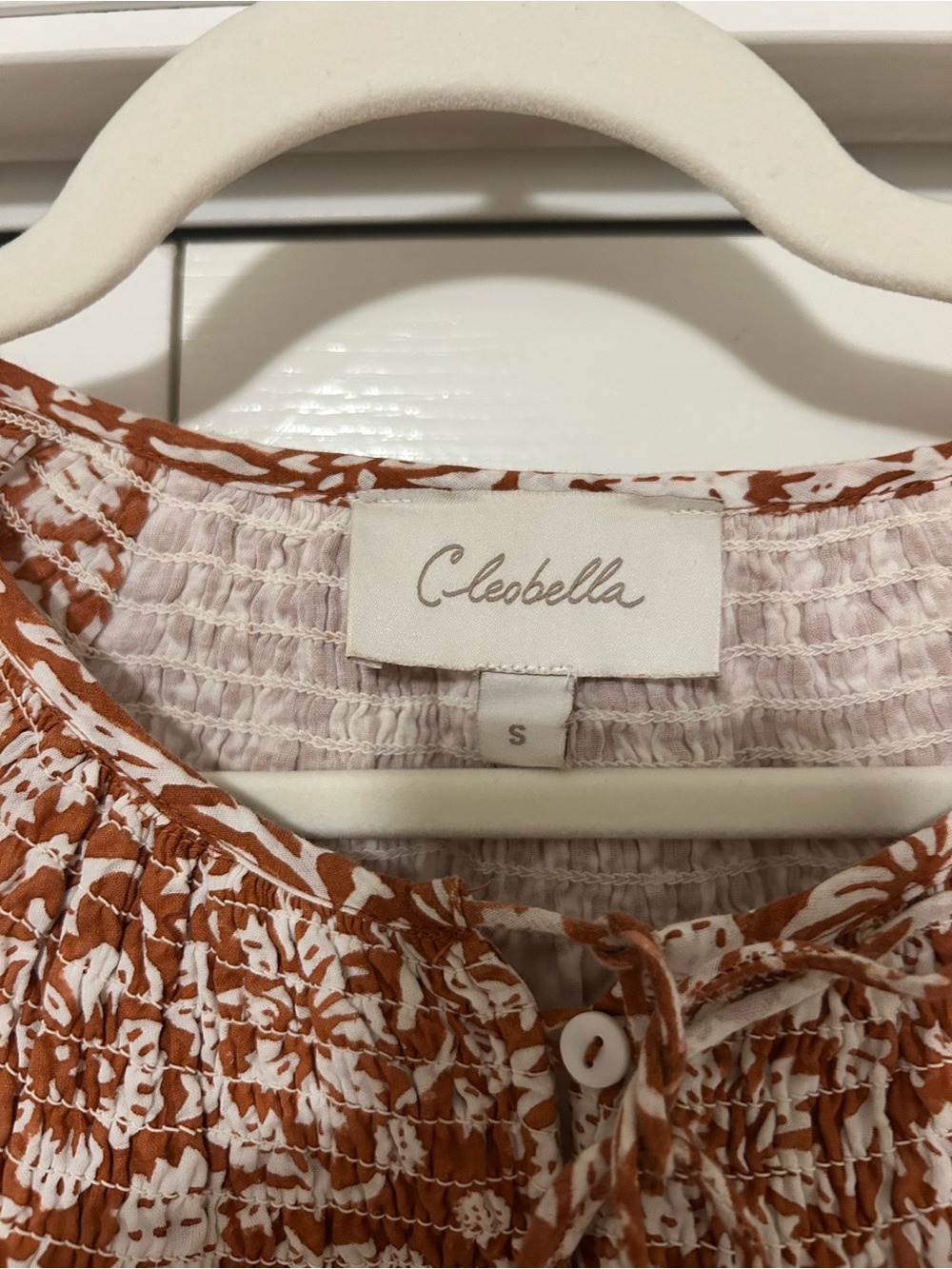 Cleobella Rust Floral Belted Mini Dress - Picture 9 of 9